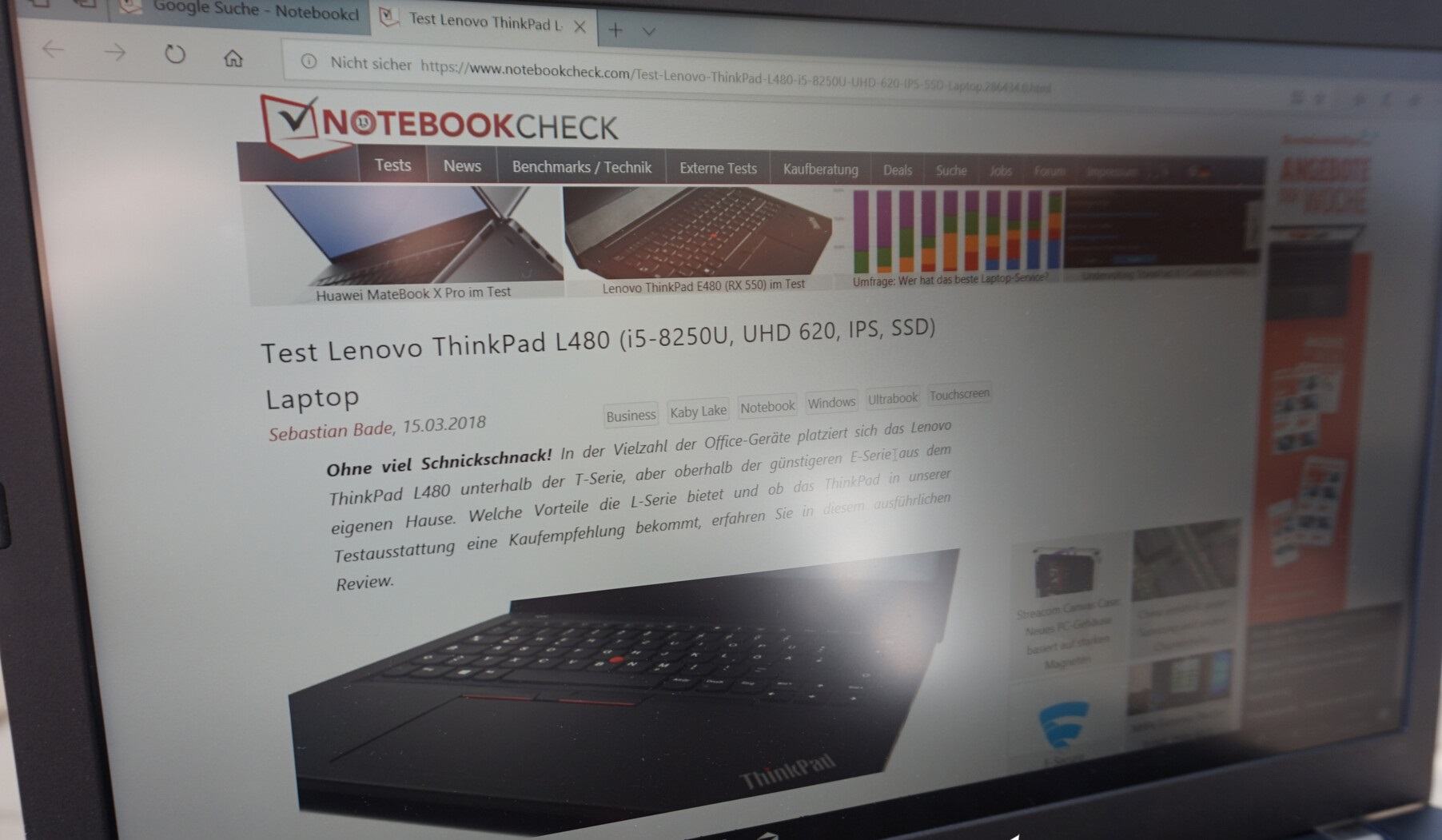đánh giá laptop lenovo thinkpad l580