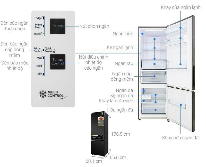 Dòng tủ lạnh NR-BX471WGKV hai cánh mặt kính, ngăn đá dưới đông mềm/ Diệt  khuẩn 99,99% vi khuẩn/Tiết kiệm điện