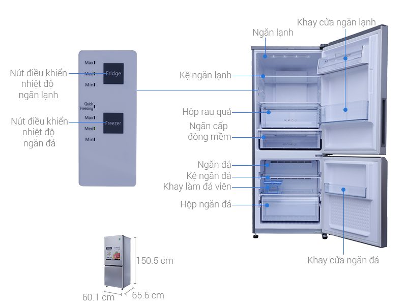 Tủ lạnh ngăn đá dưới