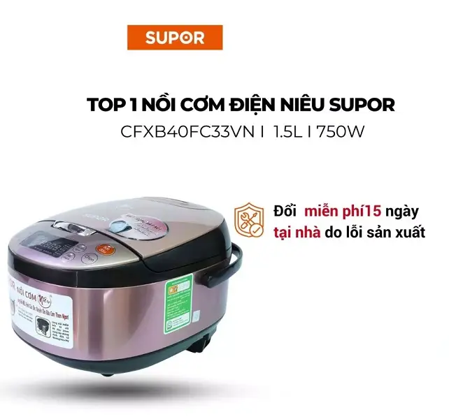 3 nồi cơm điện Supor nên mua nhất 2025